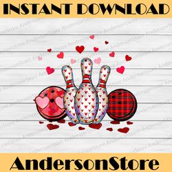Buffalo Plaid Red Bowling Gnome Valentine Png, Bowling Ball Png, Bowling Clipart, Bowling Valentine Heart Png