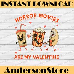 horror movies are my valentine png, horror movie valentine, happy valentine's day t-shirt png, valentine png