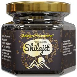 Golden Mountains Shilajit Resin Premium Pure Authentic Siberian Altai 100g 3.53oz - Measuring Spoon – Exclusive Quality