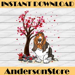 basset hound dog lover heart tree basset hound png valentine day png, valentine png, horse love heart valentines day