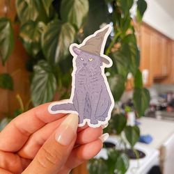 waterproof halloween witch black cat sticker