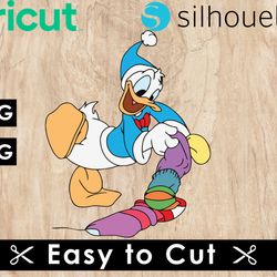 donald duck christmas svg files, donald duck svg files, vector png images, svg cut files for cricut, clipart bundle