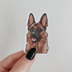 german shepherd portrait sticker