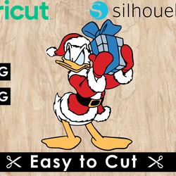 donald duck christmas svg files, donald duck svg files, vector png images, svg cut files for cricut, clipart bundle