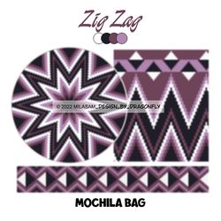 CROCHET PATTERNS /Tapestry Crochet bag PATTERN / Wayuu mochila bag /Zig Zag 732