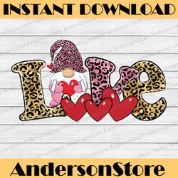 valentine love png gnome sublimation printable clipart valentines day shirt design red love letters girl girlfriend