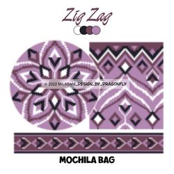CROCHET PATTERNS /Tapestry Crochet bag PATTERN / Wayuu mochila bag /Zig Zag 733