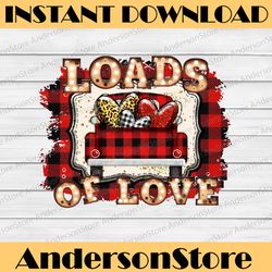 valentines sublimation, loads of love sublimation design, pink vintage truck, valentine's day, sublimation digital