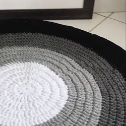 Crochet Round rug, Crochet handmade rug, Interior crochet rug