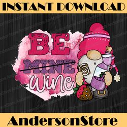 be wine gnome png print file for sublimation or print, funny, valentine's day, valentine, funny valentines