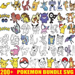 200 pokemon svg files, pokemon svg, pikachu svg, pokemon card svg