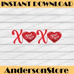 xoxo true love heart svg, true love png, heart xoxo svg,  red xoxo heart, valentine's day