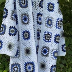 Granny Square Crochet Cardigan, Crochet Granny Square Cardigan, Crochet Patchwork Cardigan