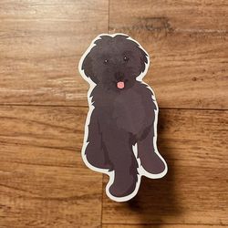 black goldendoodle / labradoodle sticker