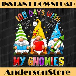 happy 100th day of school three gnomes virtual teachers kids png