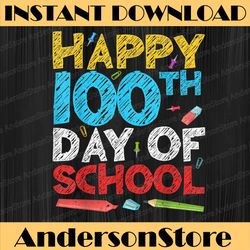 happy 100th day of school colorful hearts png