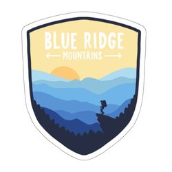 blue ridge mountains - weatherproof sticker