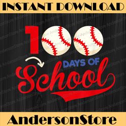 100 days of school 100th day baseball png baseball