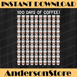 coffee teacher 100 coffee cups 100th day school png
