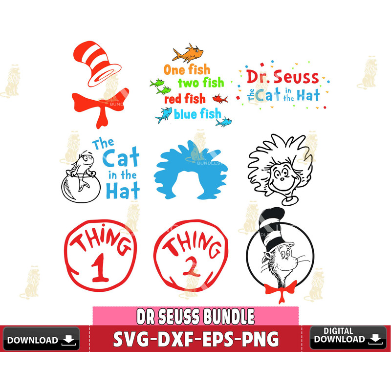 DR3009226-The Cat In The Hat , Thing 1 Thing 2 , Bundle svg eps dxf png file.jpg