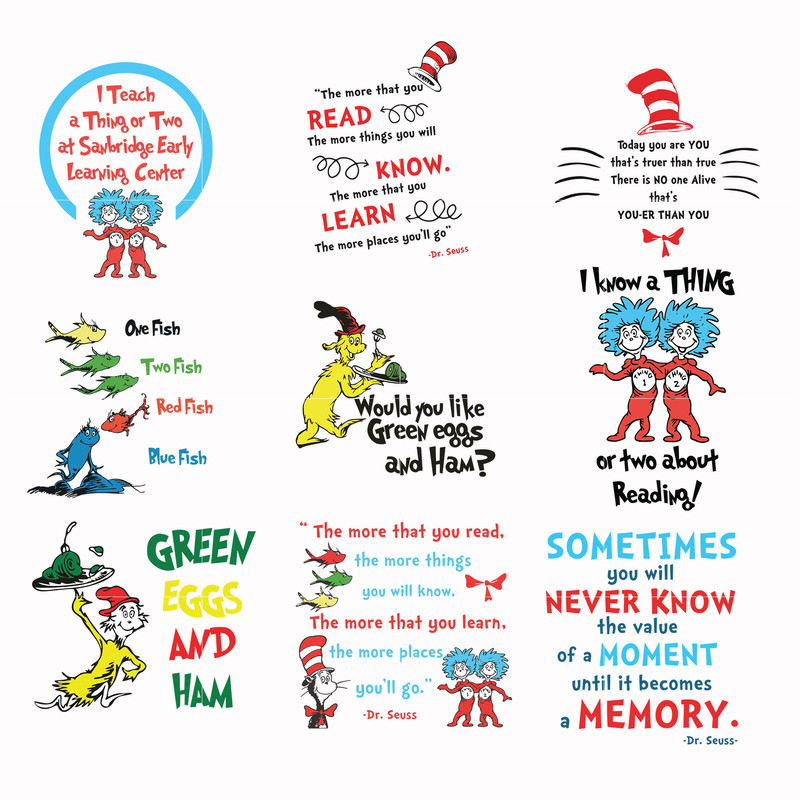 Dr Seuss Svg Bundle, Funny Dr Seuss Quote Svg, Dr Seuss Svg, Thing Svg, Cute Cat Svg, Teacher Svg, Svg File For Cricut DR114.jpg