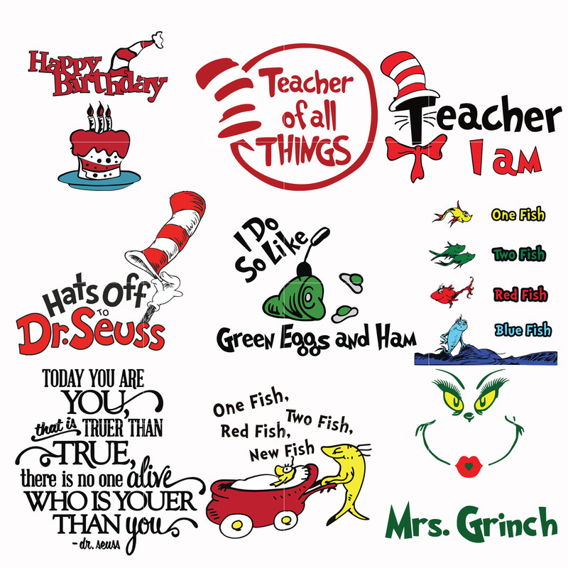Dr Seuss Svg Bundle, Funny Dr Seuss Quote Svg, Dr Seuss Svg, Thing Svg, Cute Cat Svg, Teacher Svg, Svg File For Cricut DR121.jpg