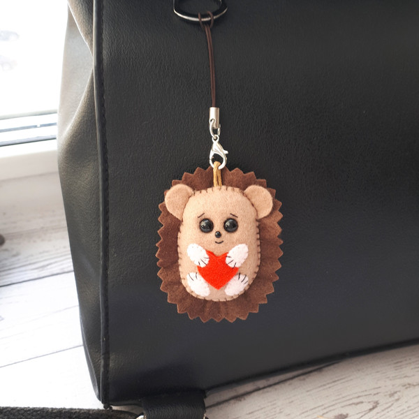 Hedgehog-plush-keychain
