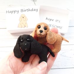 Black Cocker spaniel gifts, Pocket hug, Birthday gift for Mom, Small gift for Dad, Gift ideas for best friend, coworkers
