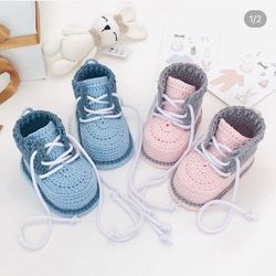 Booties Crochet Pattern for baby boots pattern sneakers crochet  slippers for boy shoes for girl diy gift newborn cute