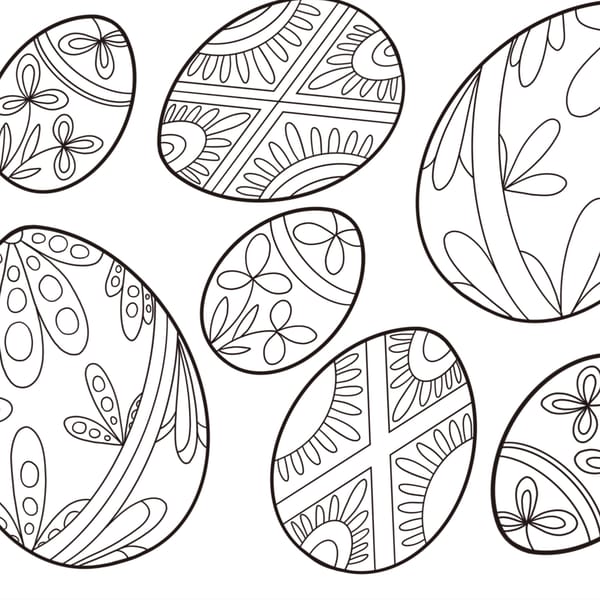 Coloring pages, Coloring page Easter, Coloring page eggs, Co - Inspire