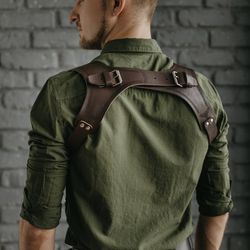 men suspenders, adjustable personalized leather suspenders, handmade suspenders, wedding groom suspenders, braces, gentl