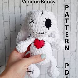 Voodoo rabbit pattern,Voodoo bunny pattern,bad bunny, bunny plush
