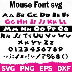 mouse font svg, font svg, silhouette, cricut font, bundle font, cute fonts, instant download
