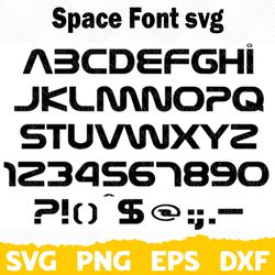 Space Font Svg, Font svg, Silhouette, Cricut Font, Bundle Font, Cute Fonts, Instant Download