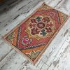 floral mat, meditation mat, pastel color mat, pretty mat, turkish area rug, boho mat, bath mat, vintage oushak rug3.jpg