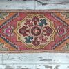 floral mat, meditation mat, pastel color mat, pretty mat, turkish area rug, boho mat, bath mat, vintage oushak rug6.jpg