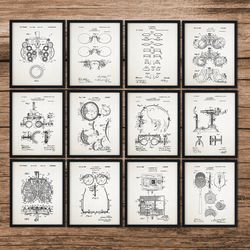 Ophthalmology Patent Print Set of 12,Gift for Ophthalmologist or Optometrist,Vintage Medical Patents,Medical Wall Decor