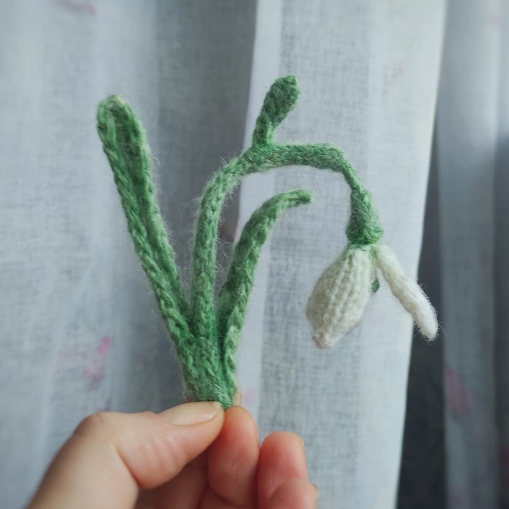 Snowdrop knitting pattern, flower pattern, knitting patterns knit pattern, design patterns, easy knitting projects, PDF 4.jpg