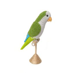Crochet Quaker Parakeet (Parrot) for lovers bird, gift