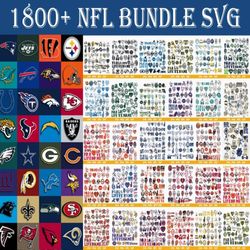 1800 file NFL SVG Bundle Mega NFL Bundle Svg, Nfl Logo Svg, Nfl Team Svg, Sport Svg, All Nfl Teams SVG, EPS, PNG, DXF fo