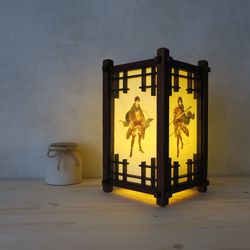 Attack on Titan kumiko wooden lamp made of mahogany