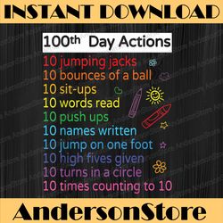 100 days of school 100th activities teacher kids boys girls png