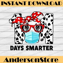 101 days smarter dalmatian dog face mask 100th day of school png