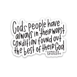 god stickers | charles spurgeon religious quote | christian faith stickers