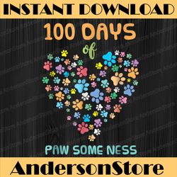 dog paw 100 days of school animal funny png