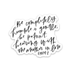 christian sticker | worship, gospel, scripture, bible verse stickers | be humble decal