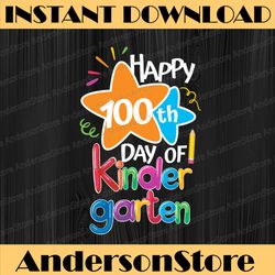 happy 100th day of school for teacher & student kids png