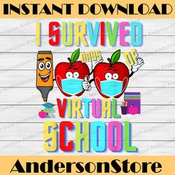 i survived 100 days of virtual school students and teachers png