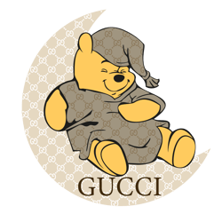 logo gucci pooh brand svg, fashion brand svg, pooh gucci logo silhouette svg file cut digital download