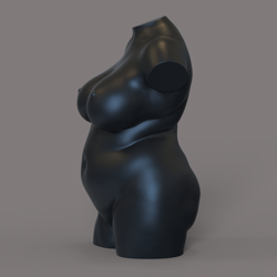 Sexy fat woman torso for 3d printing